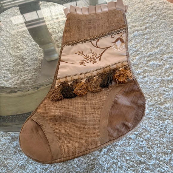 Christmas Stockings Set of 2 Decorative Burlap Large - Picture 7 of 10